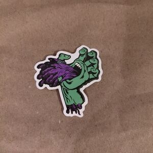 Santa Cruz Green sticker Screaming Hand Skateboard 